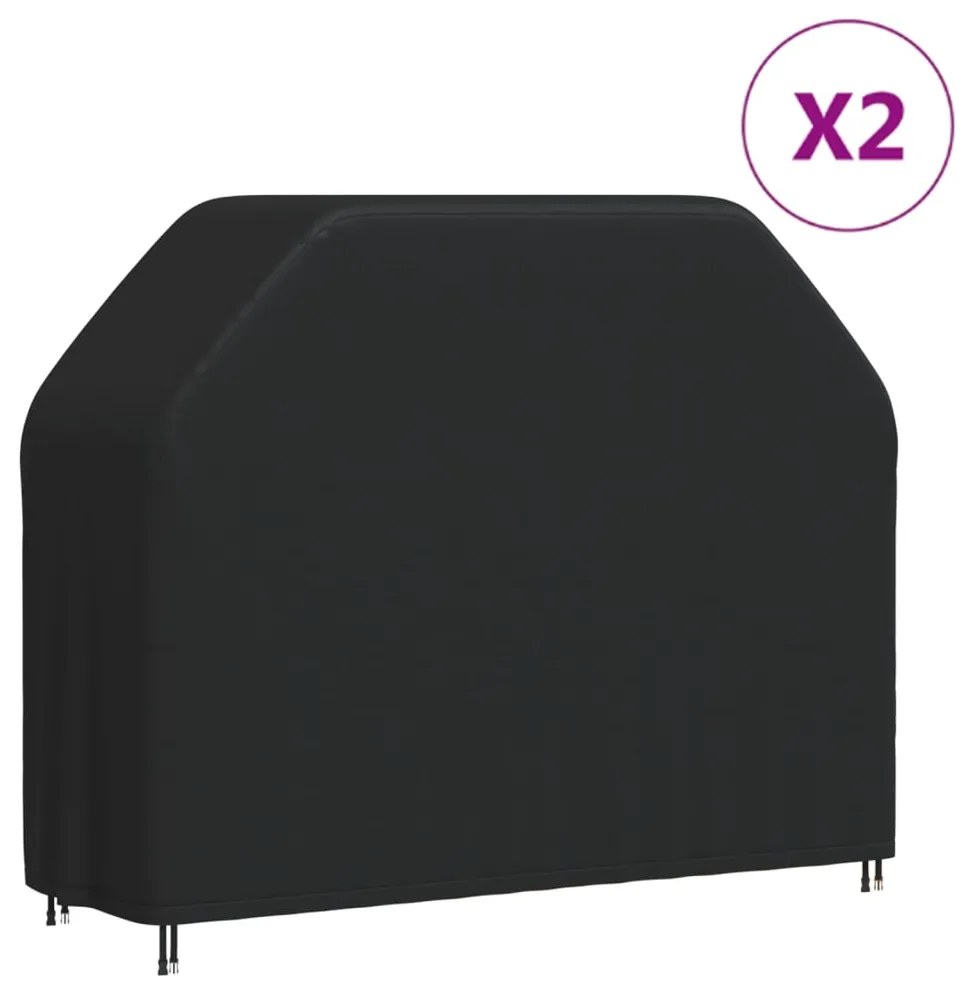 Coperture Per Barbecue 2 Pz 162x61x122 Cm 420d Tessuto Oxford /