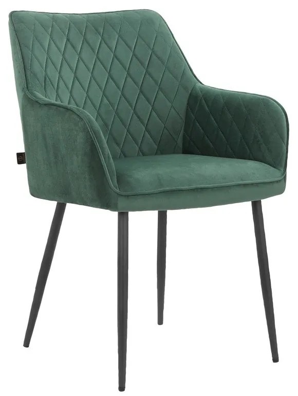 Set di sedie da pranzo verde in imbottito 2 pz Elvira – Støraa