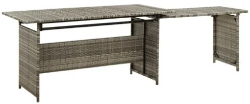 Set Divani da Giardino 2 pz con Cuscini in Polyrattan Grigio