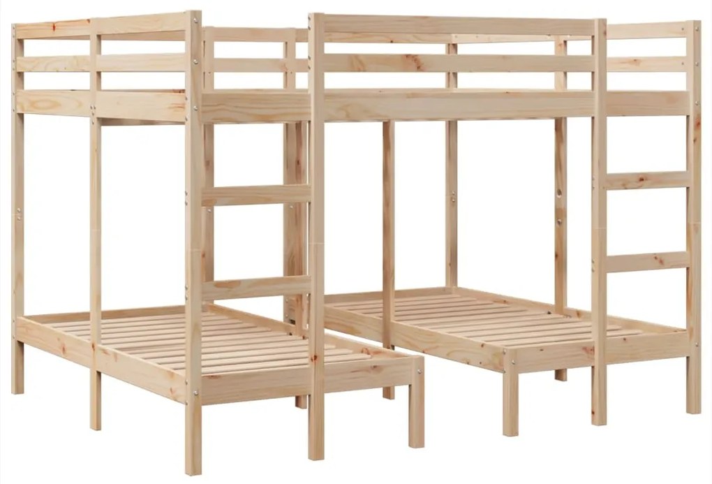 Giroletto castello triplo 140x200/70x140cm legno massello pino
