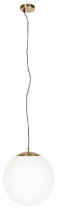 Lampada a sospensione scandinava smart oro con vetro opale 40cm incl. WiFi A60 - Ball 40