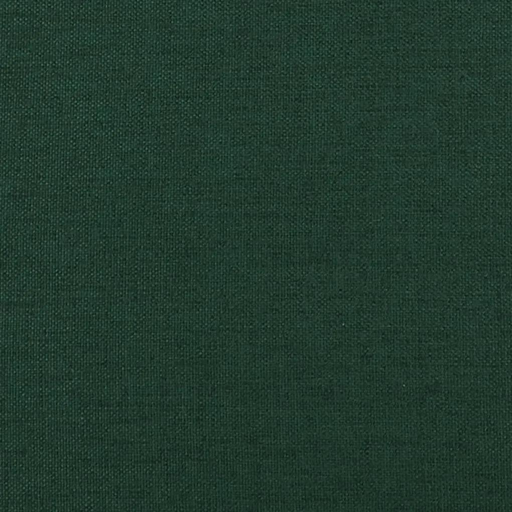 Poggiapiedi Verde Scuro 60x60x36 cm in Tessuto