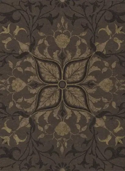 Morris & Co. Tapete Pure Net Ceiling - Charcoal/ Gold