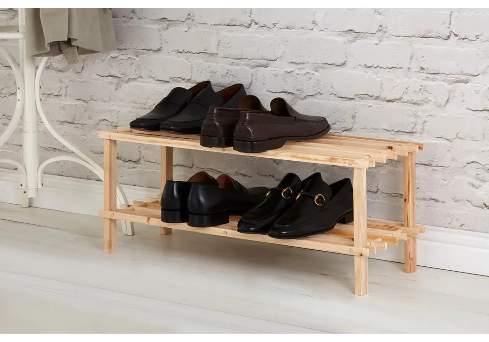 Scarpiera di colore naturale in abete massiccio – Premier Housewares