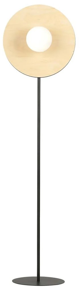 Piantana Moderno Brigid Acciaio Nero Marrone 1 Luce E14 Ip20