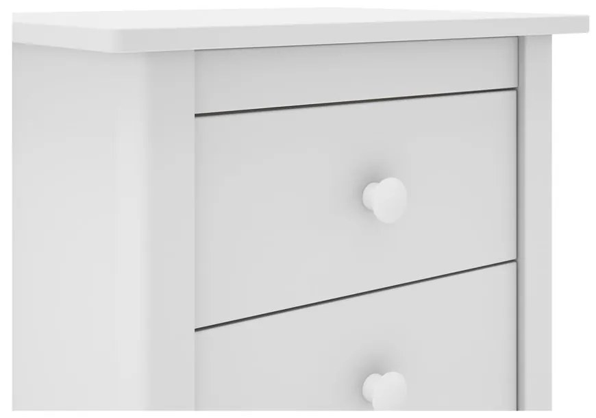 Comodino bianco per bambini in legno di pino Max - Marckeric