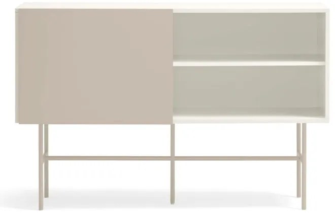 Cassettiera bassa beige/crema con ante scorrevoli 140x91 cm Nube - Teulat