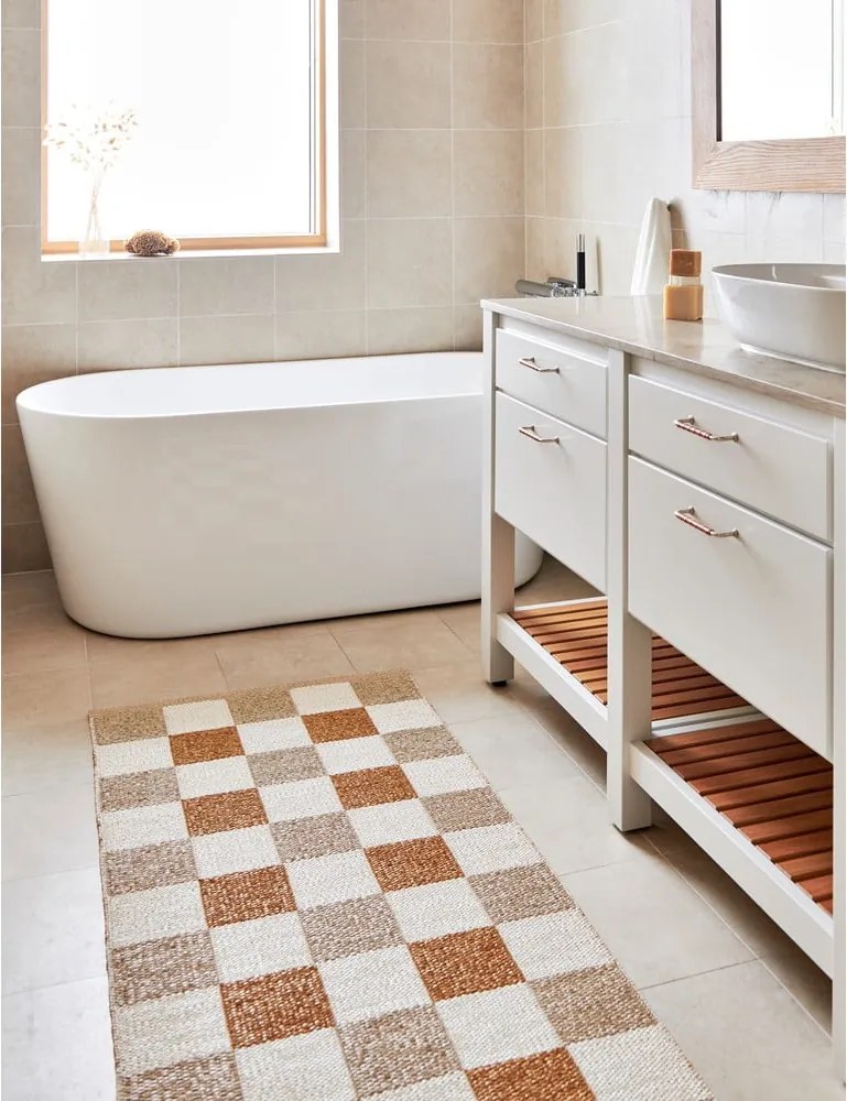 Passatoia da interno/esterno giallo ocra/beige 70x240 cm Pix Vanilla Ochre – Pappelina