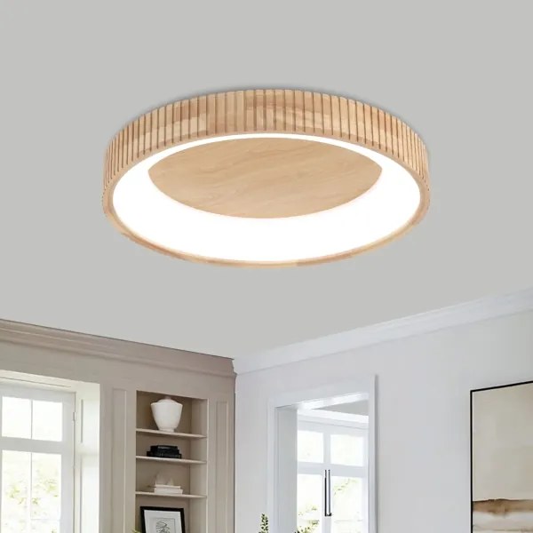Brilagi - Plafoniera LED FALCON WOOD MODERN LED/40W/230V Ø 60 cm in legno
