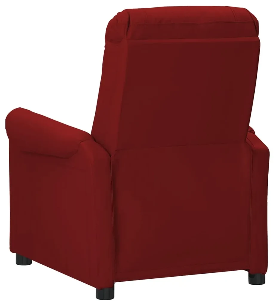 Poltrona massaggio elettrica rosso vino similpelle