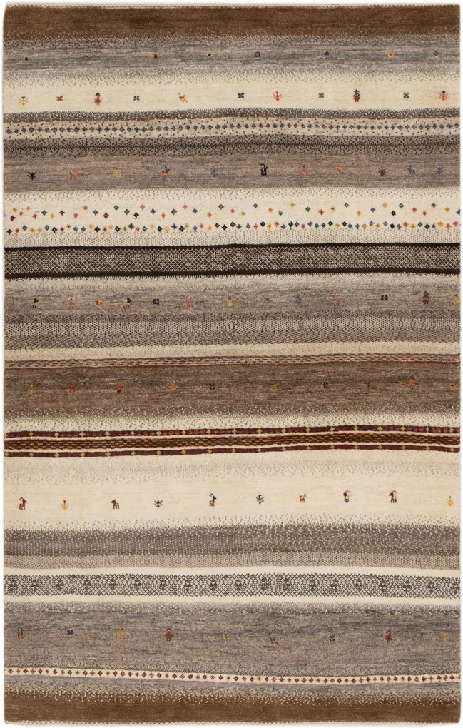Loribaft Tappeto 200x120 Beige (Iran) Annodato A Mano