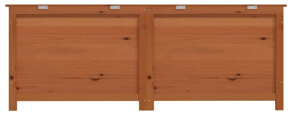 Scatola cuscini marrone 150x50x56 cm in legno massello di abete