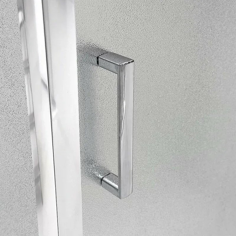 Porta doccia nicchia 100 cm cromato scorrevole con vetro stampato Tay