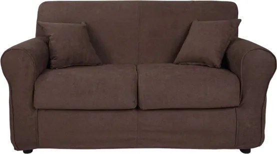 Divano 2 posti in tessuto sfoderabile VERONA 150 cm tinta unita MARRONE