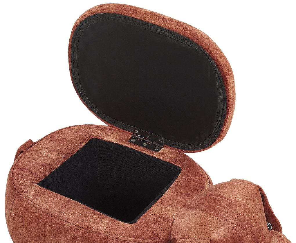 Pouf animaletto in velluto marrone DOGGY Beliani