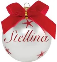 Pallina di Natale con scritta Stellina 10 cm