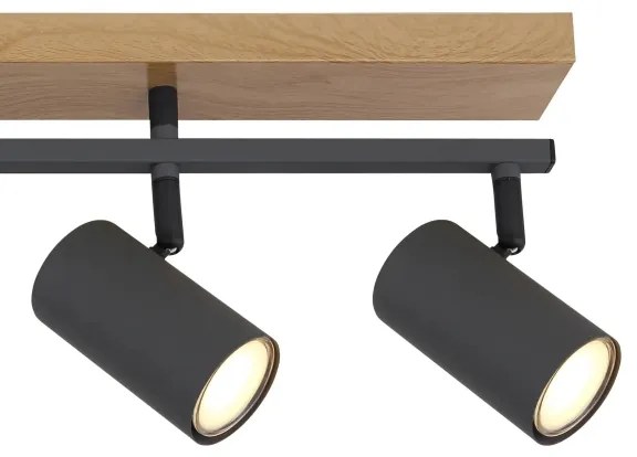 Globo 57911-5G - Faretto ROBBY 5xGU10/35W/230V marrone/nero