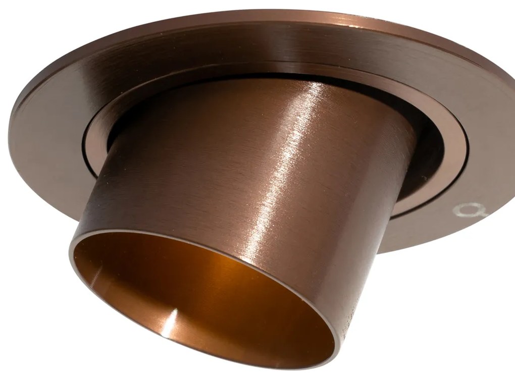 Set di 6 faretti da incasso bronzo scuro GU10 35mm rotondi orientabili - Installa