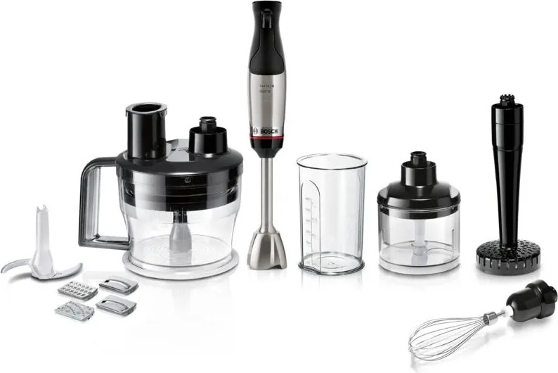 Bosch - Frullatore a immersione ErgoMaster Serie 6 MSM6M673, 10 anni di garanzia del motore, lame in acciaio inox, frizione in ceramica senza usura,