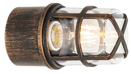 Lampada da soffitto e da parete oro anticato IP54 - Kiki