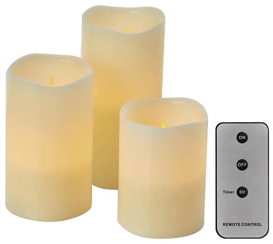 SET 3x LED decorazioni natalizie 3xLED/3x3AAA + telecomando