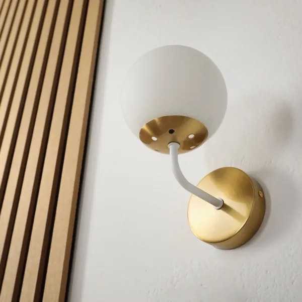 Brilagi - Lampada da parete MALIVA 1xE14/15W/230V dorata/bianca