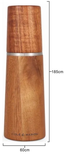 Cole&Mason - Set di macinini per sale e pepe MARLOW acacia 2 pezzi 18,5 cm