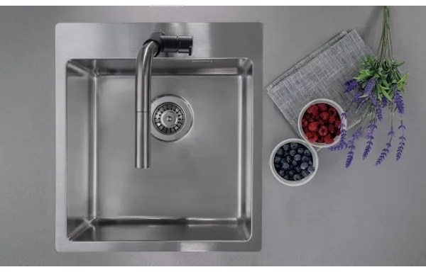 Deante ZPO_010A - Lavello della cucina OLFATO 50,5x45 cm pettinato acciaio