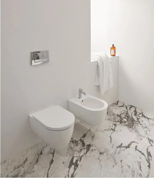 Ideal Standard Blend Curve Coppia Vaso Bidet Sospesi E Coprivaso Rallentato Bianco T374901+T375001+T376001