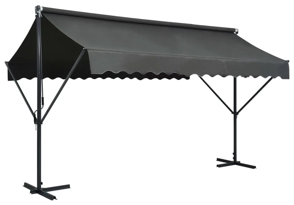 Tenda Parasole Con Piedistallo 400x300 Cm Antracite /