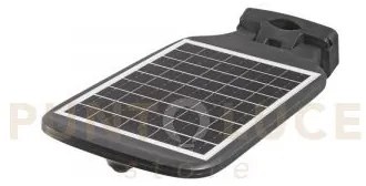 Lampione solare stradale luxor antracite con pannello solare incorp...