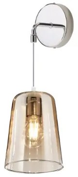 Applique cromo regolabile 1 luce ambra 1164cr-a-am