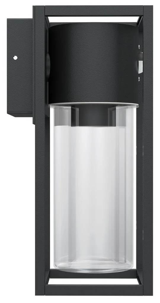 Applique Nera E27 con Sensore di Movimento IP54 - Serie VIMO