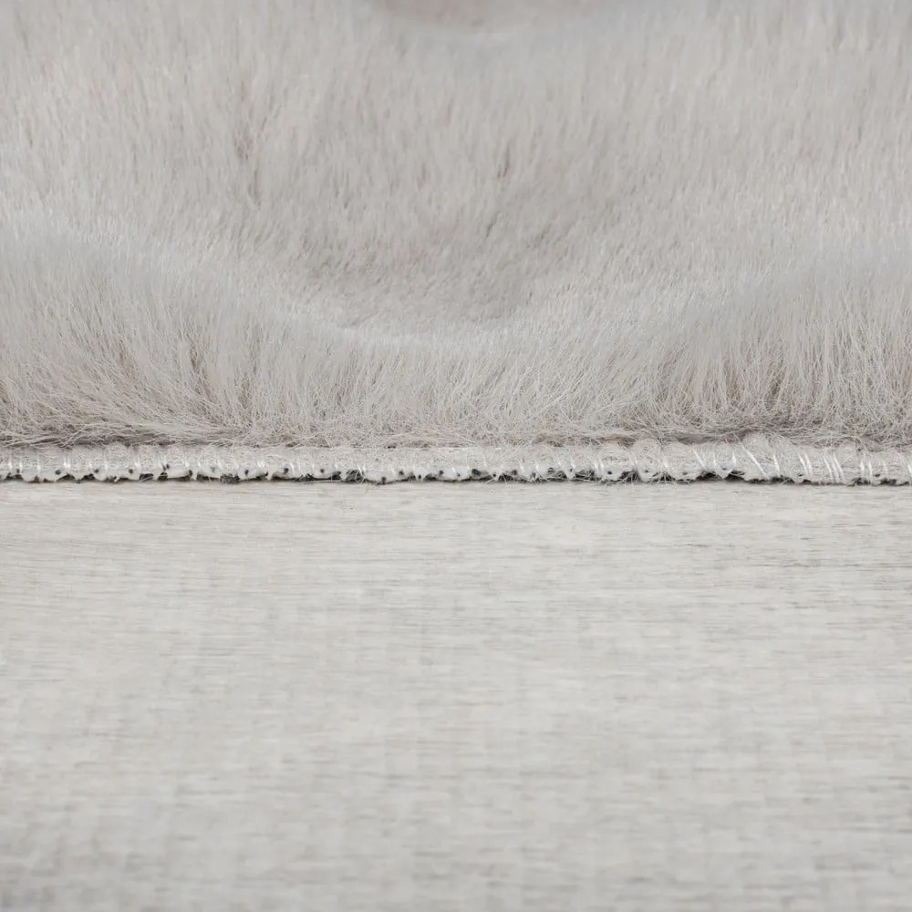 Tappeto in pelliccia sintetica grigio chiaro 180x290 cm Waffle Faux Fur - Flair Rugs