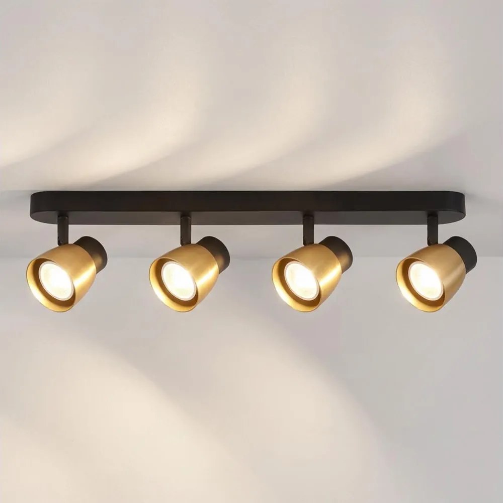 Brilagi - Faretto NUGGET 4xGU10/30W/230V nero/oro