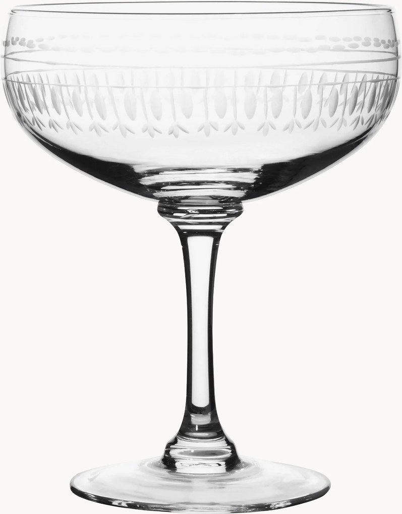 Set di 4 bicchieri da cocktail in cristallo soffiato Ovals