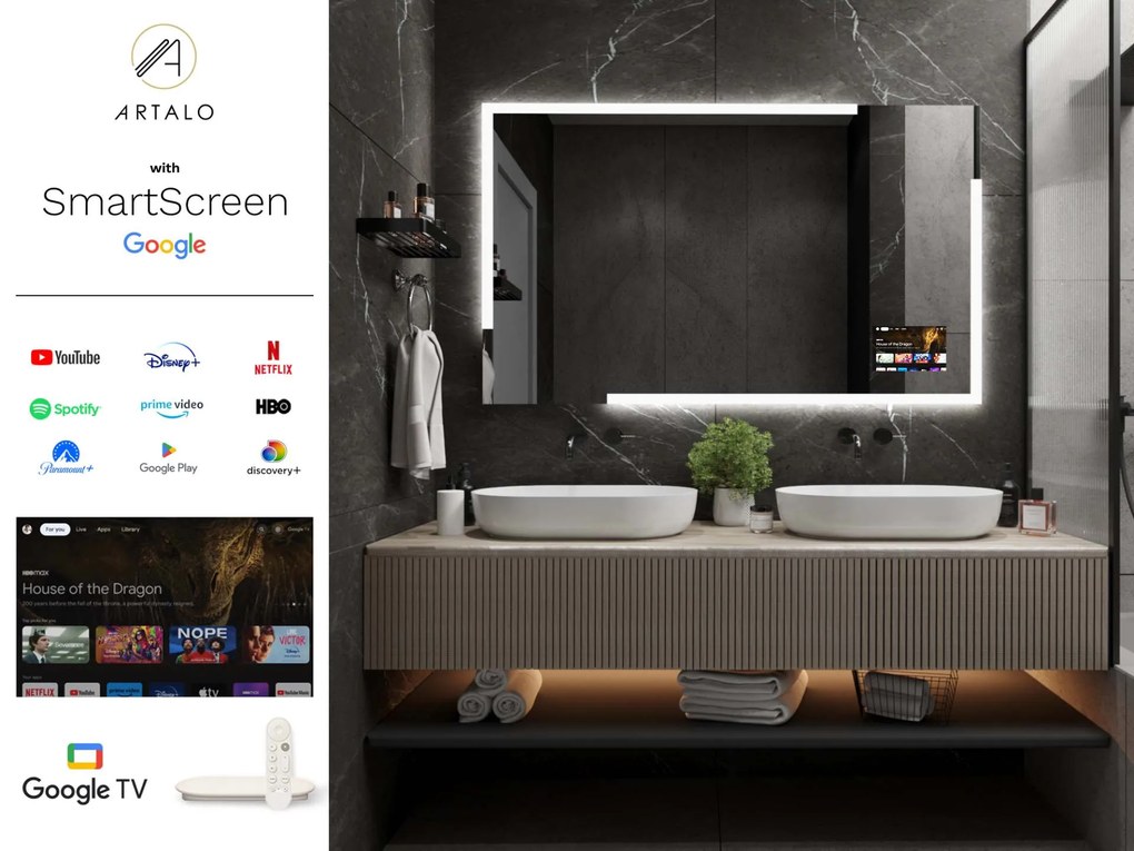 Specchio con illuminazione LED M23