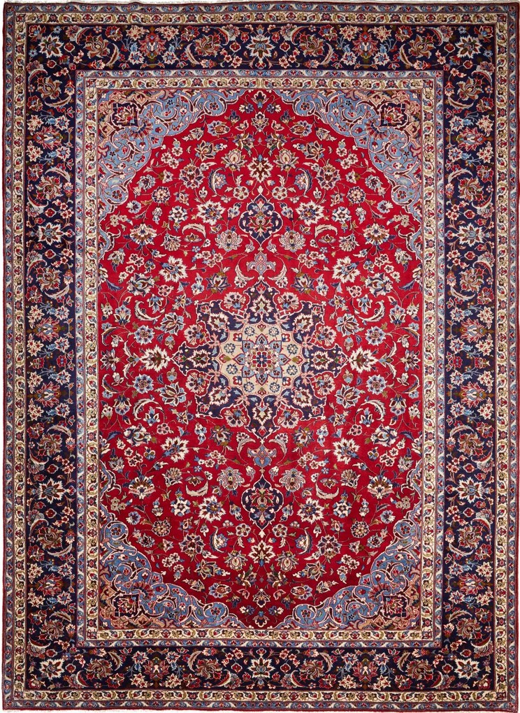 Najafabad Tappeto 290 x 400 Rosso (Iran) Annodato A Mano