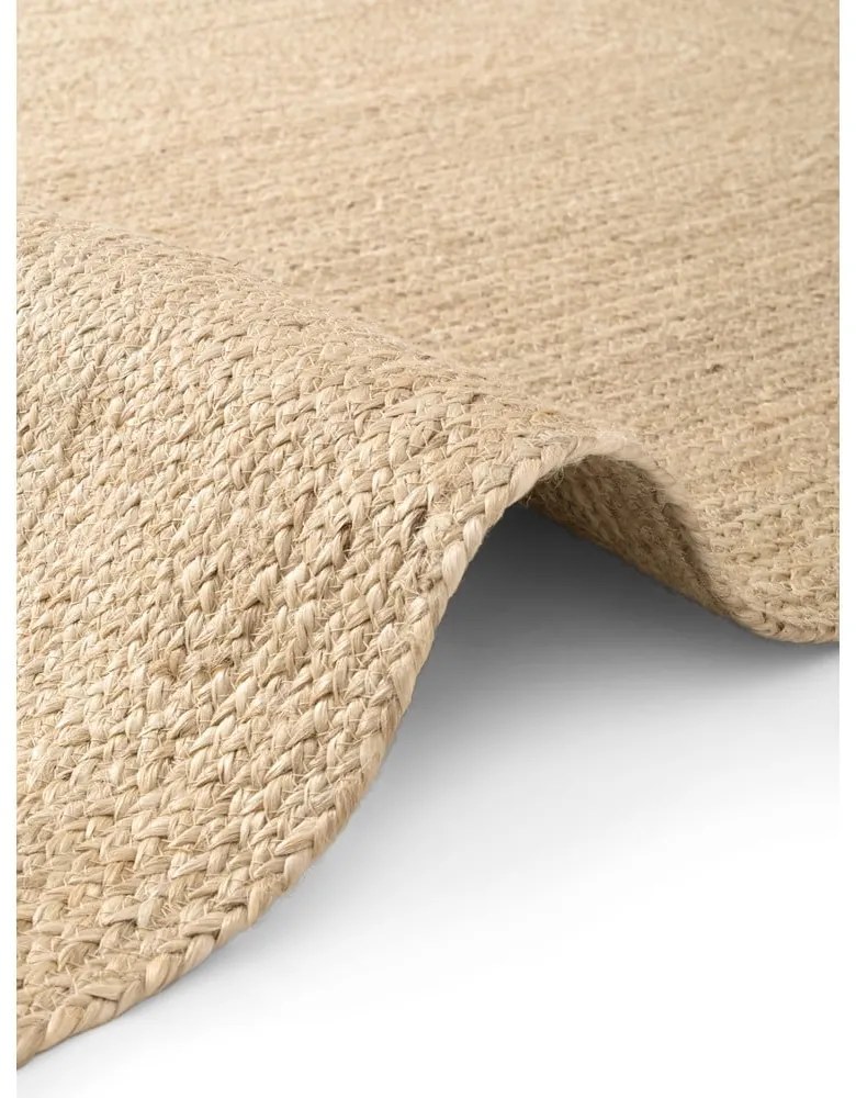 Tappeto colore naturale chiaro in iuta reversibile e tessuto a mano 80x150 cm Sharmila Natural White – Hanse Home