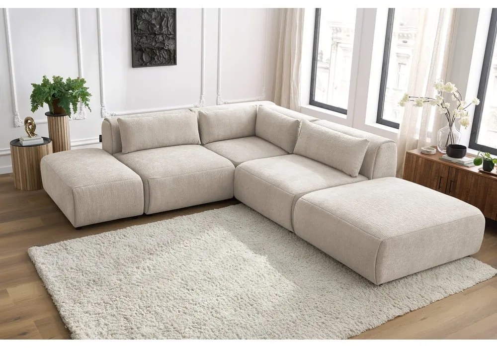 Divano angolare beige (variabile) Jeanne - Bobochic Paris