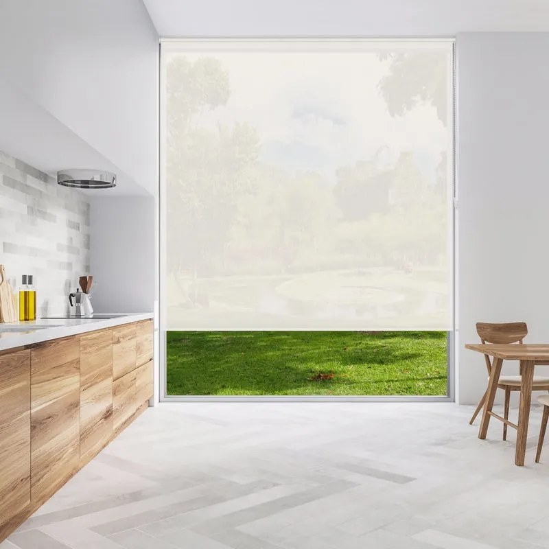 Tenda a rullo screen VIEWTEX 0.01 beige lino, bianco 199x250 cm