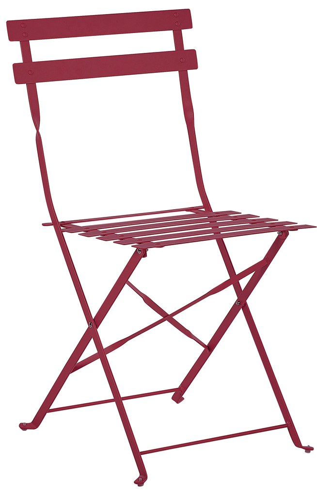 Set da balcone acciaio bordeaux FIORI Beliani
