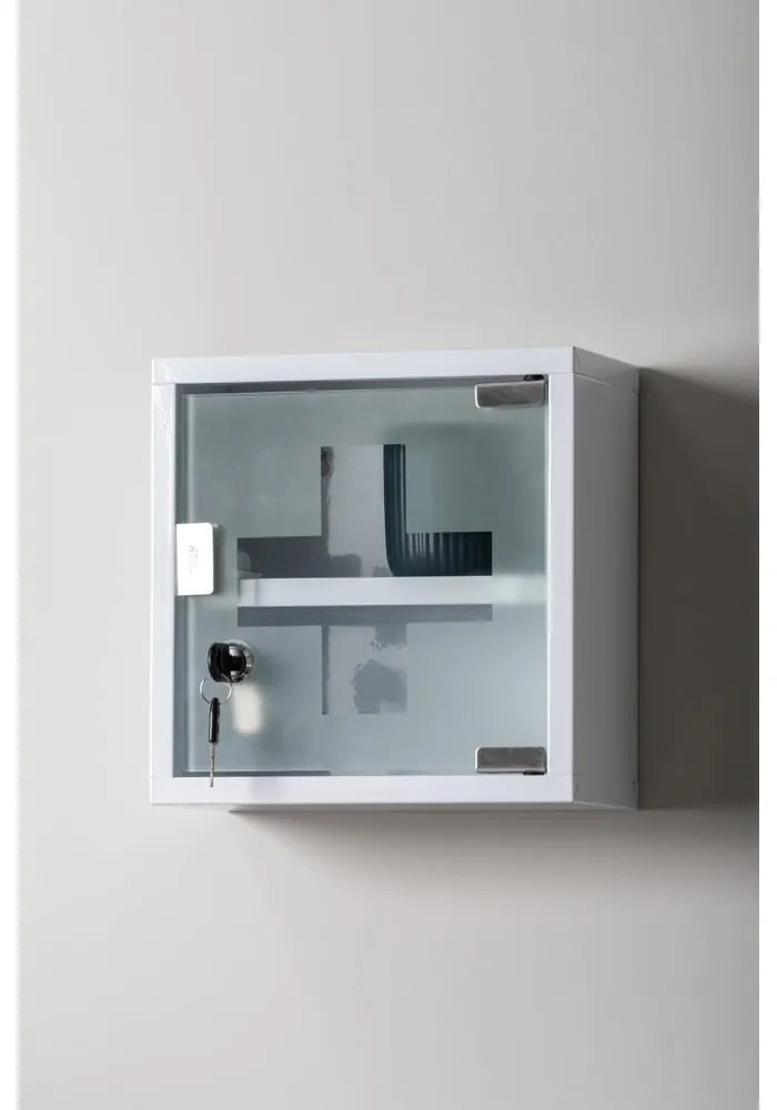 Armadietto pensile in metallo bianco 12x25 cm - PT LIVING