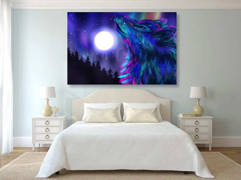 Quadro su tela – Luna dei lupi