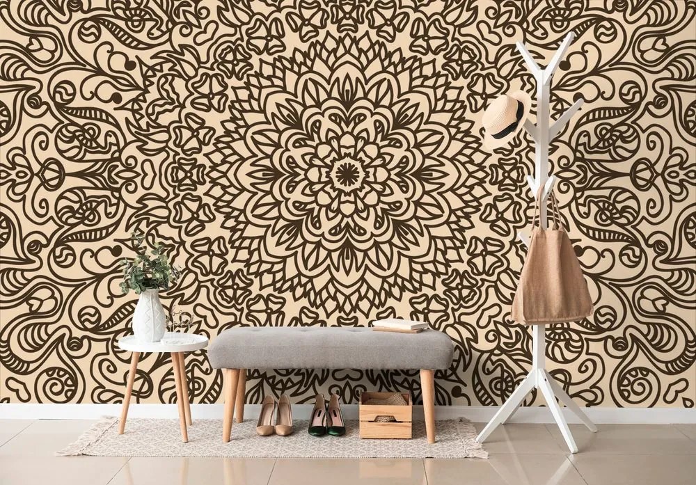 Carta da parati – Ornamento con motivo floreale