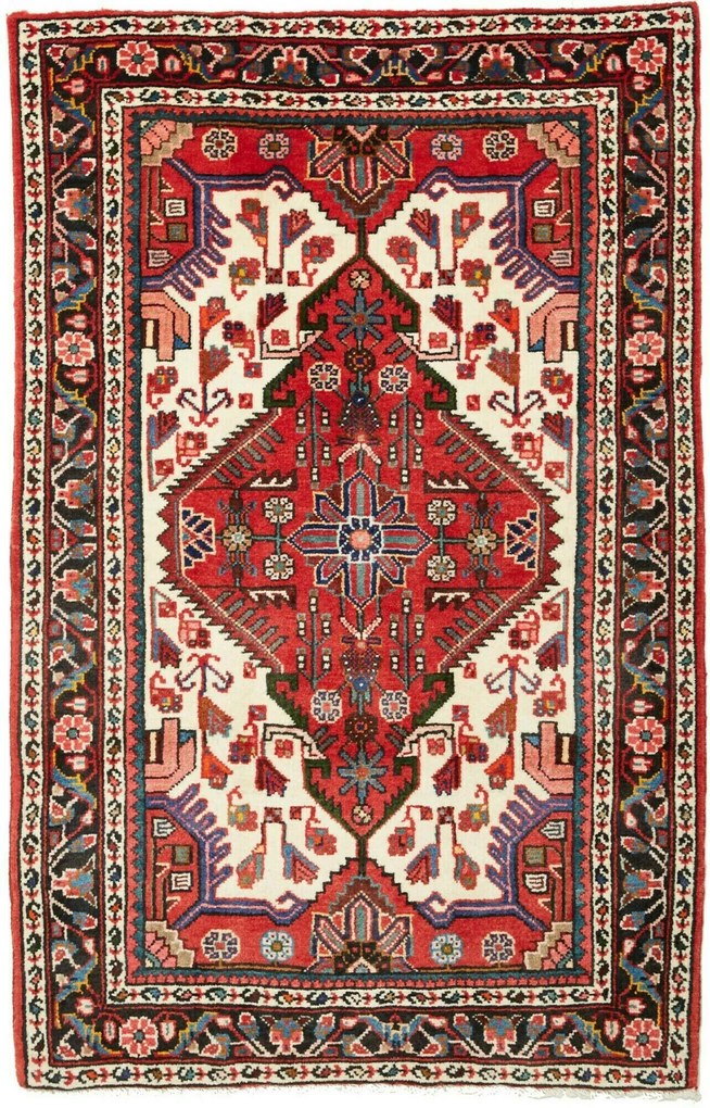 Hamedan Tappeto 130 x 90 (Iran) Annodato A Mano