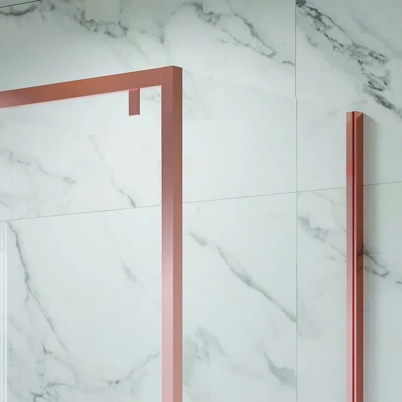 Box doccia 90x140 telaio oro rosa vetro 8mm | KSA5000RG - KAMALU