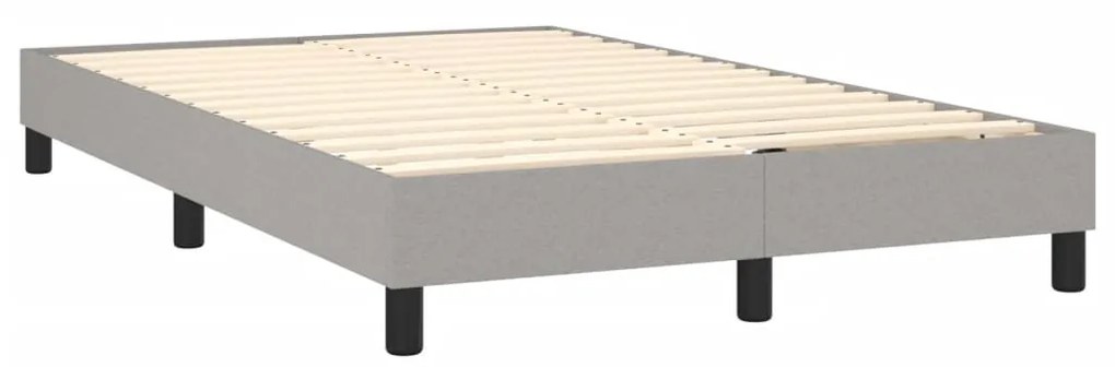Giroletto a molle con materasso grigio chiaro 120x200cm tessuto