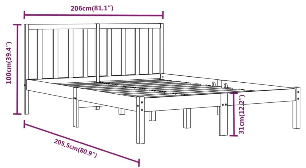 Giroletto Miele in Legno Massello di Pino 200x200 cm