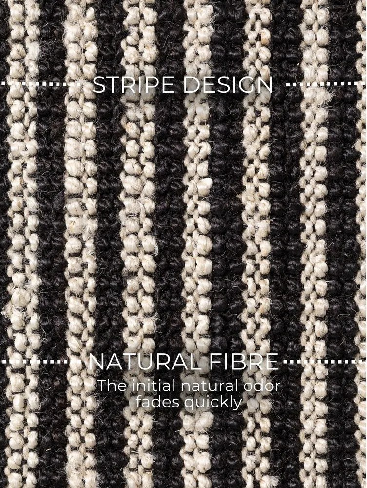 Tappeto in juta nero tessuto a mano 160x230 cm Harvest Ebony - Elle Decoration